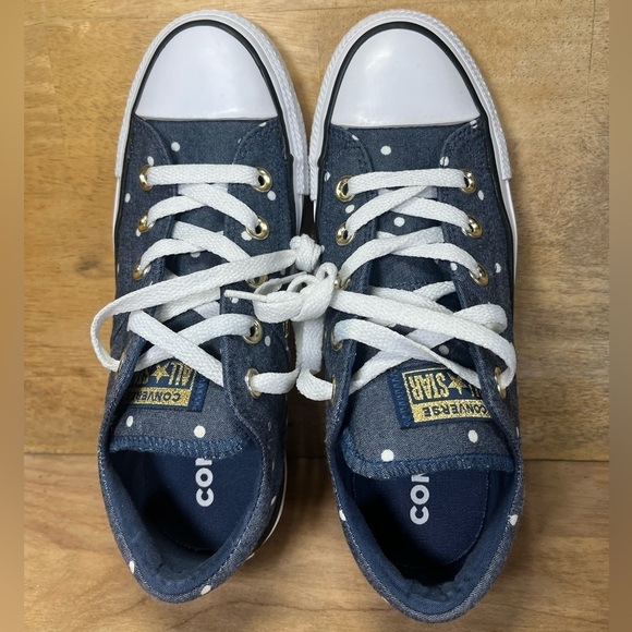 Converse Chuck Taylor Madison OX Womens Size 6 Shoes Sneakers Navy Gold 560688C - Picture 6 of 8